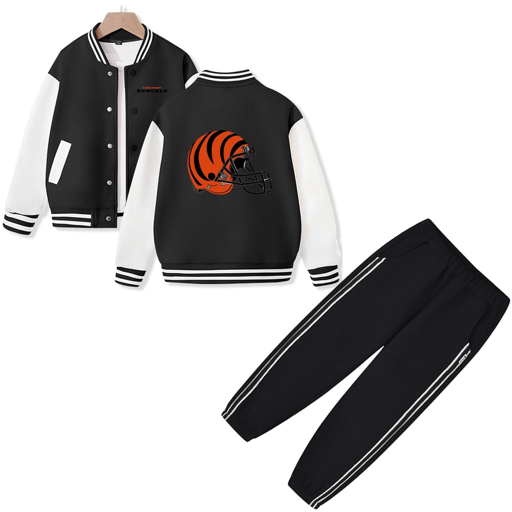 Cincinnati American Football Varsity Jacket and Pants 2 Pieces Outfit Kids Clothing Suit Ideal Gift