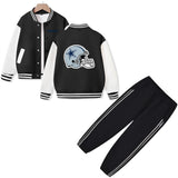 Dallas American Football Varsity Jacket and Pants 2 Pieces Outfit Kids Clothing Suit Ideal Gift