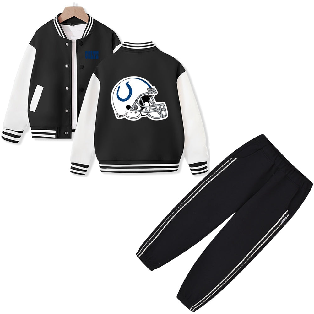 Indianapolis American Football Varsity Jacket and Pants 2 Pieces Outfit Kids Clothing Suit Ideal Gift