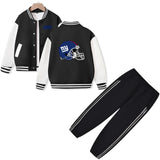New York American Football Varsity Jacket and Pants 2 Pieces Outfit Kids Clothing Suit Ideal Gift