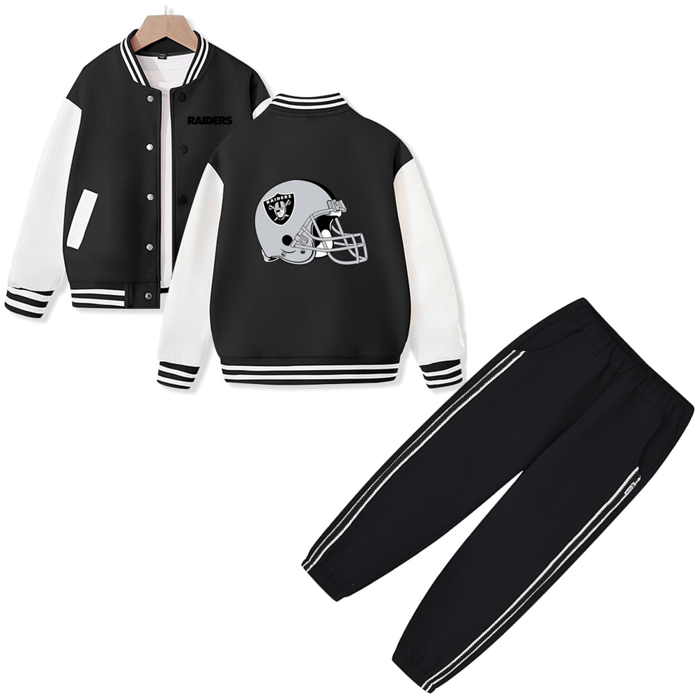 Las Vegas American Football Varsity Jacket and Pants 2 Pieces Outfit Kids Clothing Suit Ideal Gift