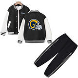 Los Angeles American Football Varsity Jacket and Pants 2 Pieces Outfit Kids Clothing Suit Ideal Gift