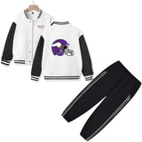 Minnesota American Football Varsity Jacket and Pants 2 Pieces Outfit Kids Clothing Suit Ideal Gift