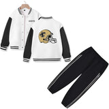 New Orleans American Football Varsity Jacket and Pants 2 Pieces Outfit Kids Clothing Suit Ideal Gift