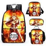 Demon Slayer School Backpacks Shoulder Bag Lunch Bag Pencil Case