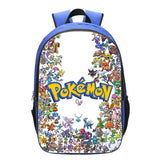 Pokemon Blue Backpack for Kids Large School Bag Bookbags