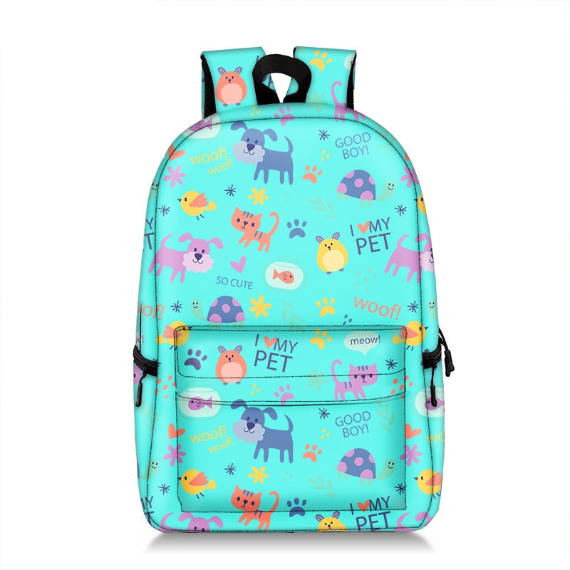Girls Kindergarten School Backpack Doggy Graphic Preschool Bag