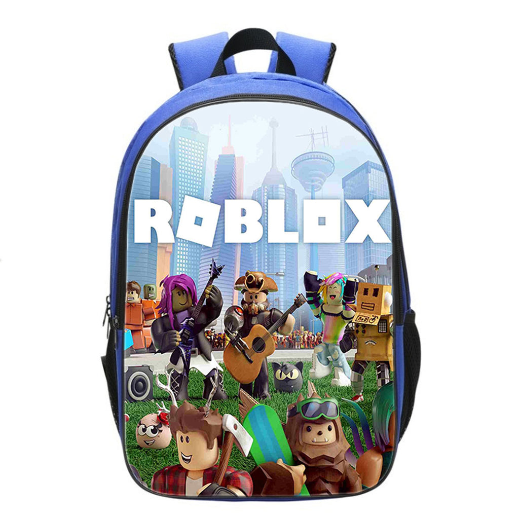 Roblox Blue Backpack for Kids Large School Bag Bookbags