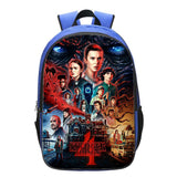 Stranger Things Blue Backpack Large School Bag Bookbags
