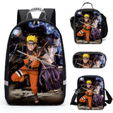 Naruto Anime Uzumaki Backpck Lunch Bag School Bag for Teens 18 Inch