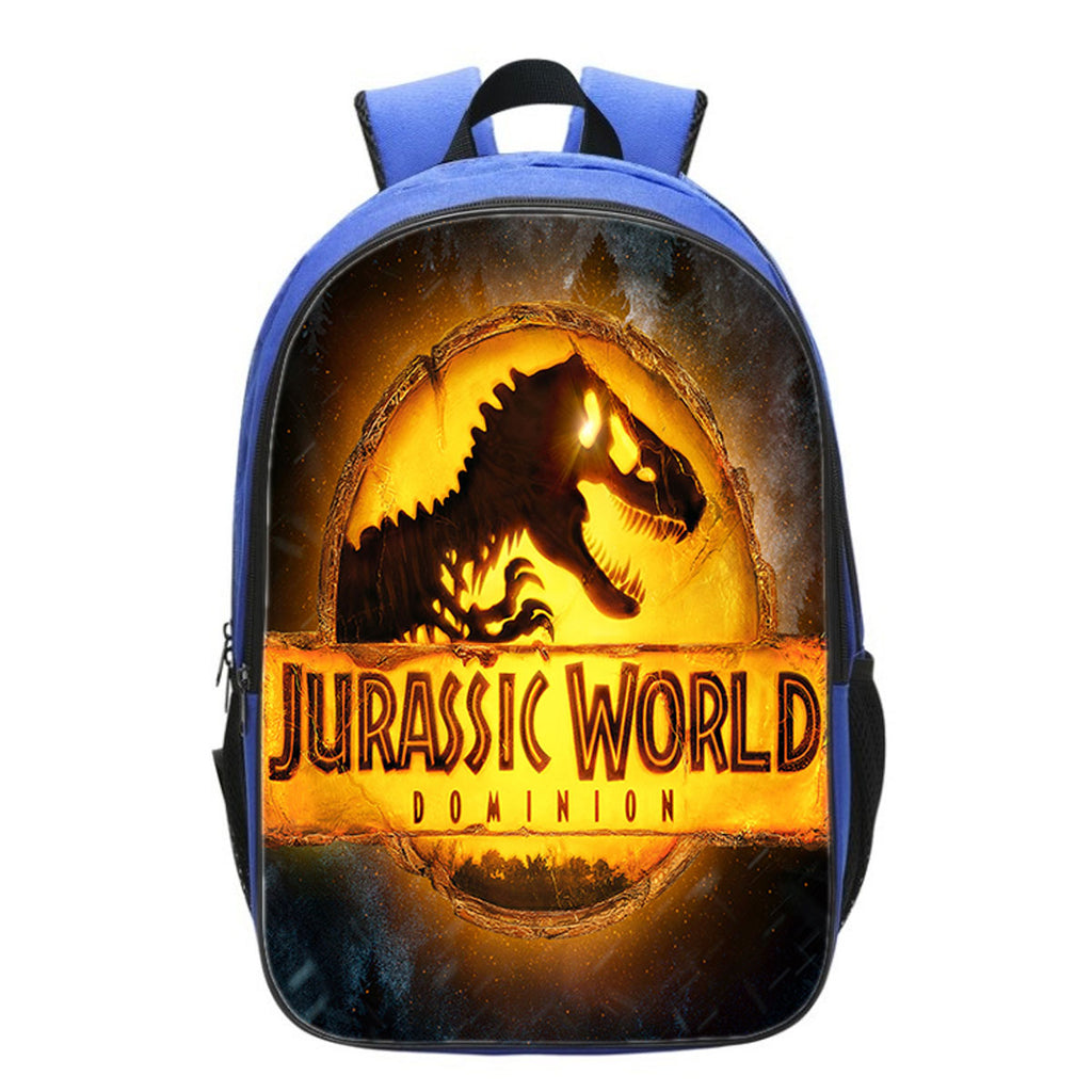 Kids Jurassic World Backpack Large Blue School Bag Bookbags Trendy Dinosaur Bag