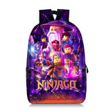 Ninjago Backpack All Over Print Bags Kids Fashion 17" School Bag Ideal Gift