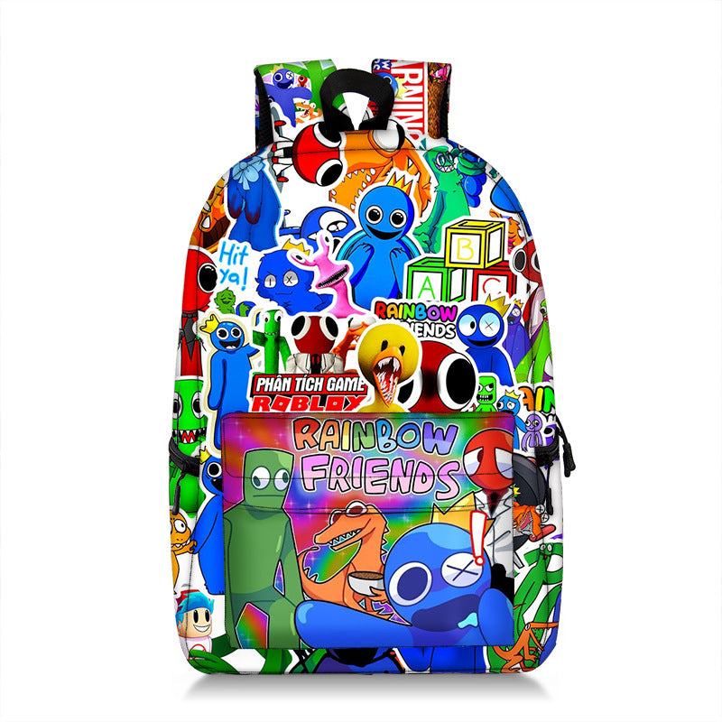 Rainbow Friends Kids Backpack All Over Print School Bag 17" Bag Ideal Gift