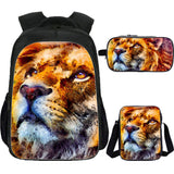 Lion Backpack for School Kids Large Lion Bookbags Graphic Bag Trending Gift