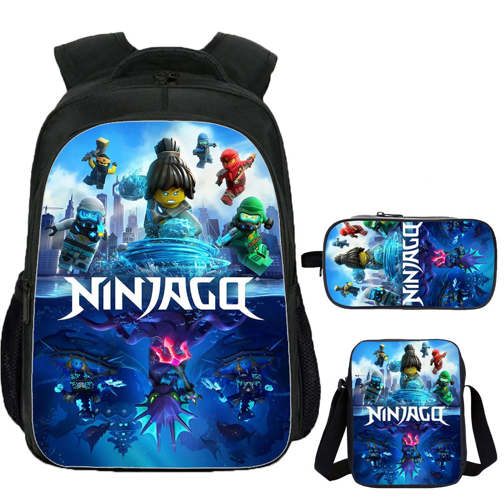 Ninjago School Backpack Shoulder Bag Pencil Case 3 Pieces Ideal Present