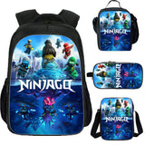 Ninjago School Backpack Lunch Bag Shoulder Bag Pencil Case 4 Pieces Ideal Present
