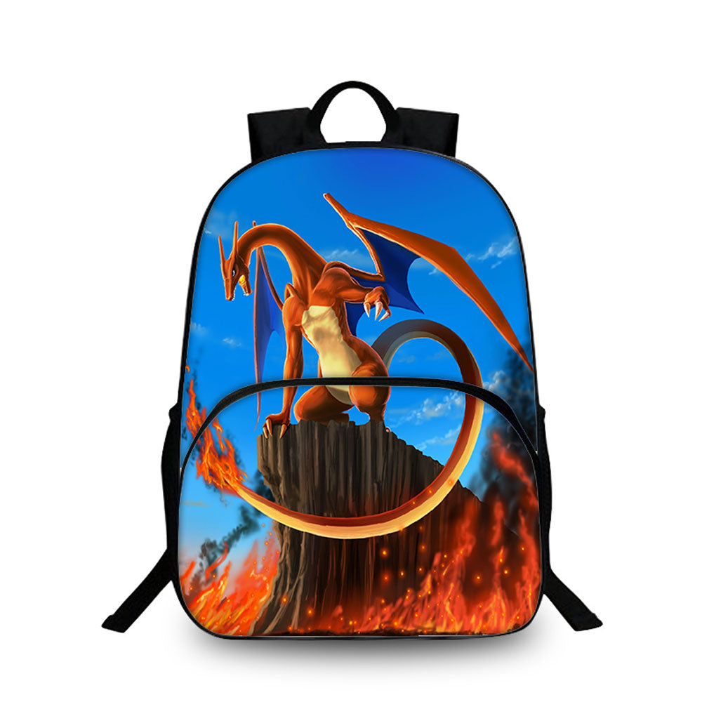 Pokemon Charizard Backpack Cute Charizard School Bag for Kids Large Capacity