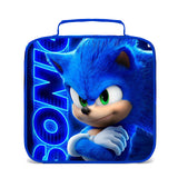 Sonic School Backpack for Kids Lunch Bag Pencil Bag 3 Pieces Ideal Present