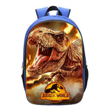Kids Jurassic World Backpack Large Blue School Bag Bookbags Trendy Dinosaur Bag