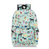 Girls Kindergarten School Backpack Doggy Graphic Preschool Bag