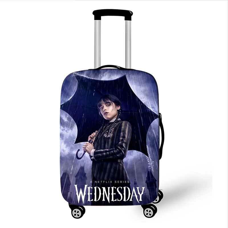 Wednesday Addams Luggage Cover Suitcase Waterproof Protector Anti-Dust Stretchable