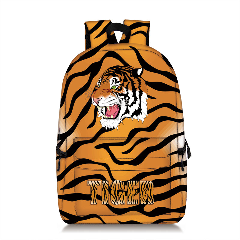 Kid's Tiger All Over Print Backpack Fashion Tiger School Bookbags Ideal Present