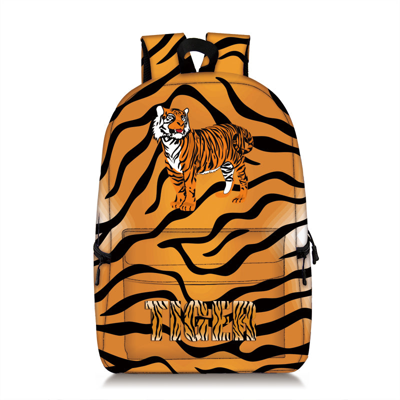 Kid's Tiger All Over Print Backpack Fashion Tiger School Bookbags Ideal Present