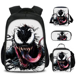Venom School Backpack with Lunch box pencil case shoulder bag