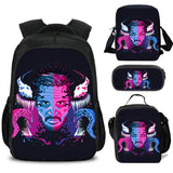 Venom School Backpack with Lunch box pencil case shoulder bag